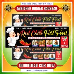 Red Chilli Fast Food Stall Banner Design