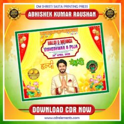 Weddign Haldi & Mehndi Banner CDR